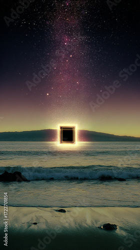 Playa Alienígena Ilustración Concepto