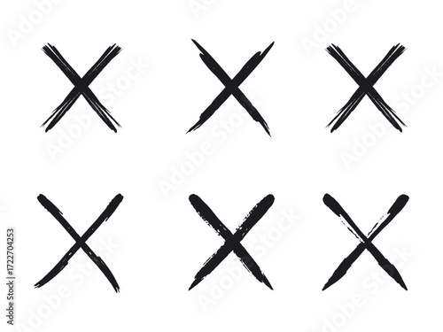 Black cross sign on transparent background, Black cross marker png. Black cross marker isolated on white background. hand-drawn Black cross