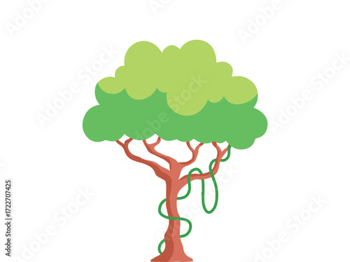 Tropical Jungle Plant Background Illustration