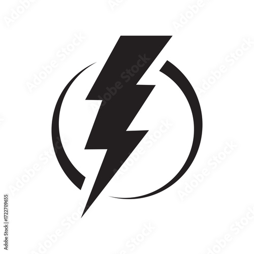 Electricity icon, , lightning icon, vector