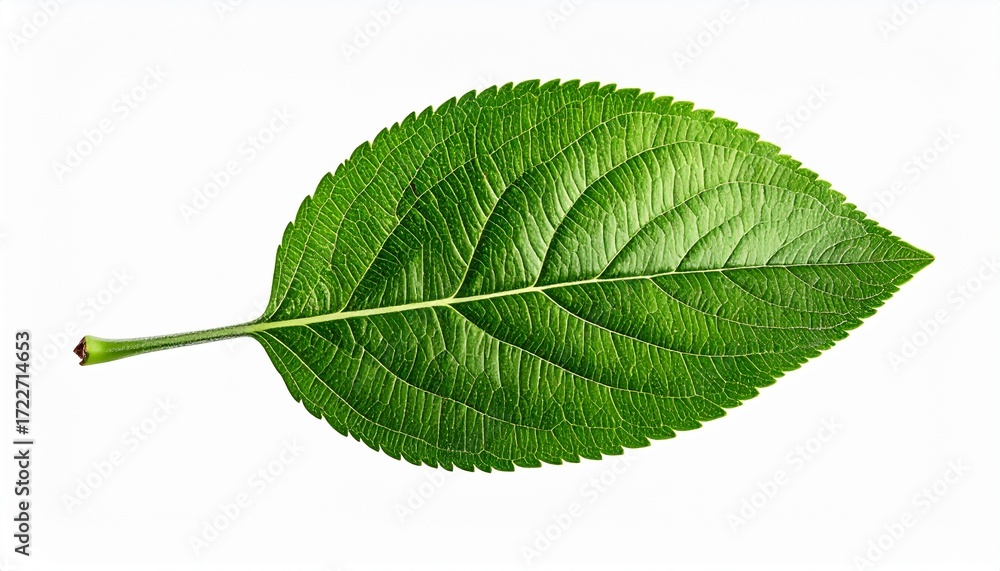 Fototapeta premium Close-up of a vibrant green leaf (5)