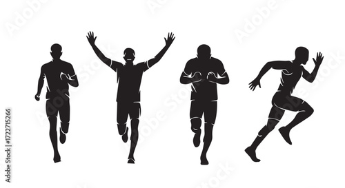 silhouette of a male runner