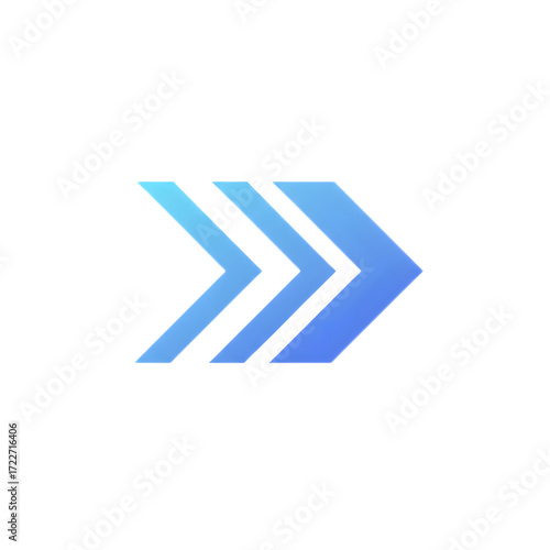 Three blue arrows pointing rightward on a white background for direction. Free Download Three blue arrows pointing rightward on a white background for direction. - GFXLoad
