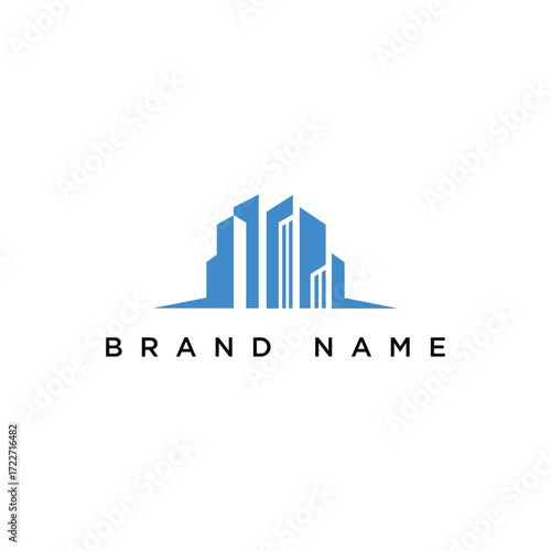 Minimal and modern logo design for real estate, mansion, builder, mortgage, property consisting, or house resell business and company.