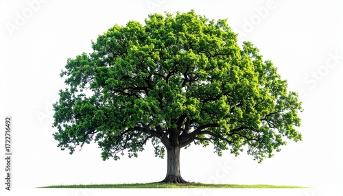 Lush green tree against a plain white background (1)