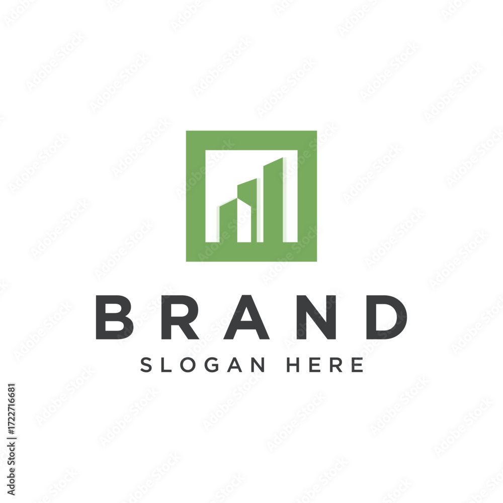 Obraz premium Clean minimal and modern logo design for real estate, mansion, builder, mortgage. or house resell business and company.