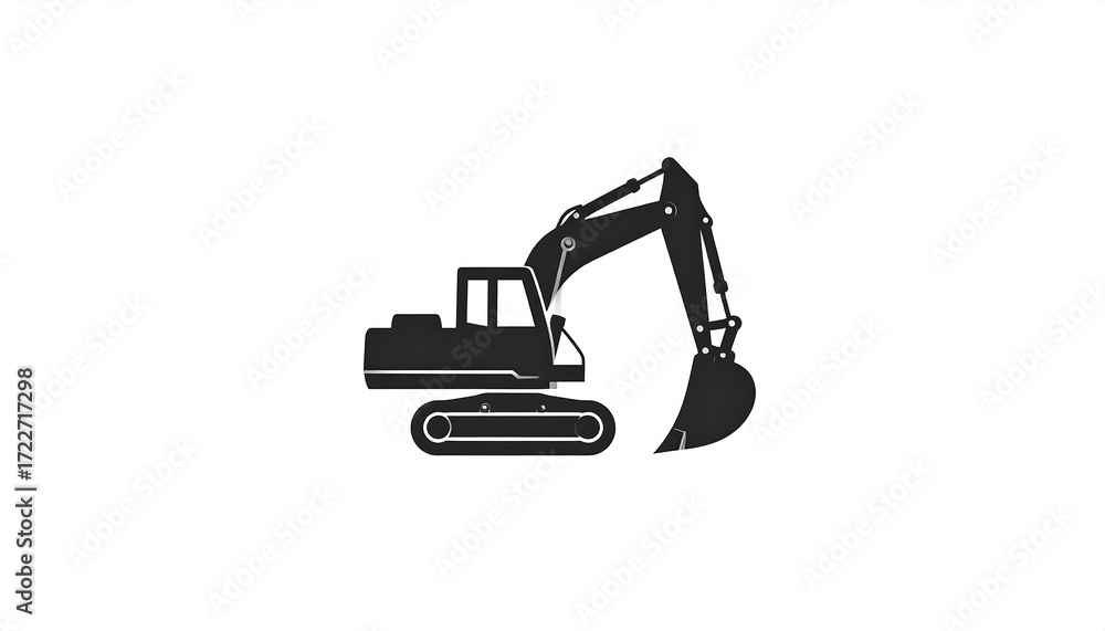 Fototapeta premium Excavator Construction Equipment.