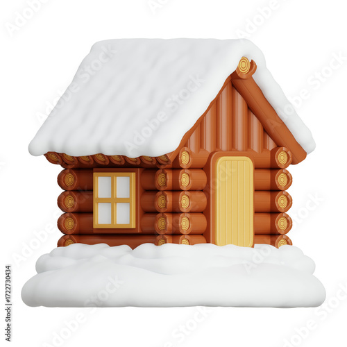 Snow House 3D Illustration