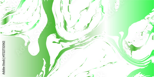 Splashing liquid paint in a vector illustration of a green leaf pattern on a nature map background. floral, water, element, splashing, color, branch, leaves, silhouette, wave