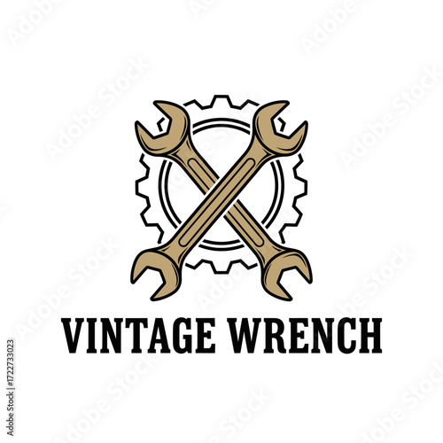 antique wrench construction metal gear old steel work vintage equipment
