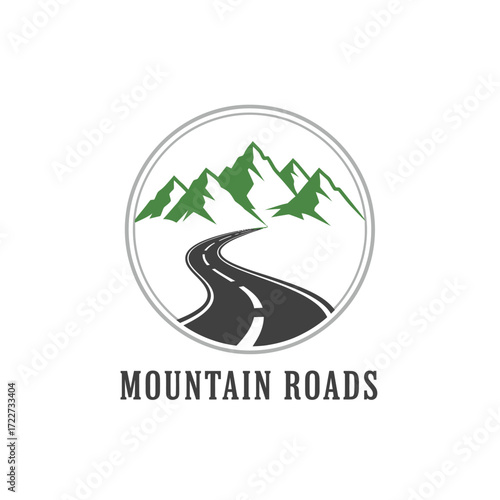 mountain hill road trip asphalt road  green summer vacation destination 