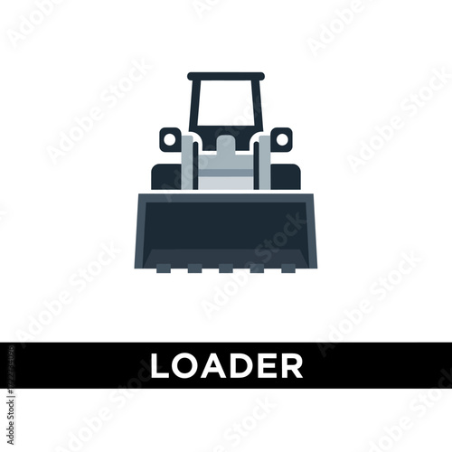  bulldozer heavy equipment loader construction illustration 