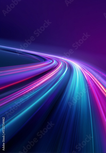 Ultra Modern Neon Abstract Design Illustration