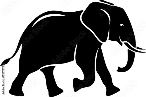 Majestic elephant walking confidently, symbolizing strength, wisdom, and natural power for impactful designs and educational content.