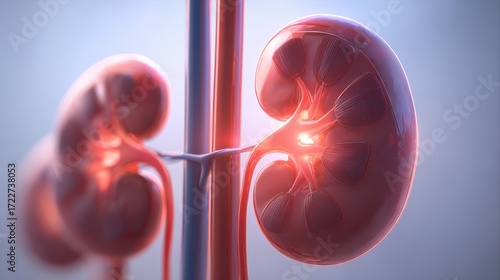 Detailed 3D Visualization of Human Kidney Anatomy and Structure