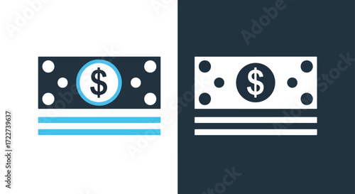 Dollar bill icons money symbol financial business currency wealth wealthy finance banking economy cash