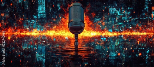 Burning City Microphone:  A Futuristic, Abstract Audio Visual
