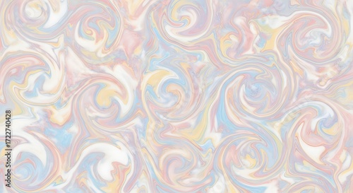 Abstract swirling pastel colors creating a vibrant and dynamic background for creative projects