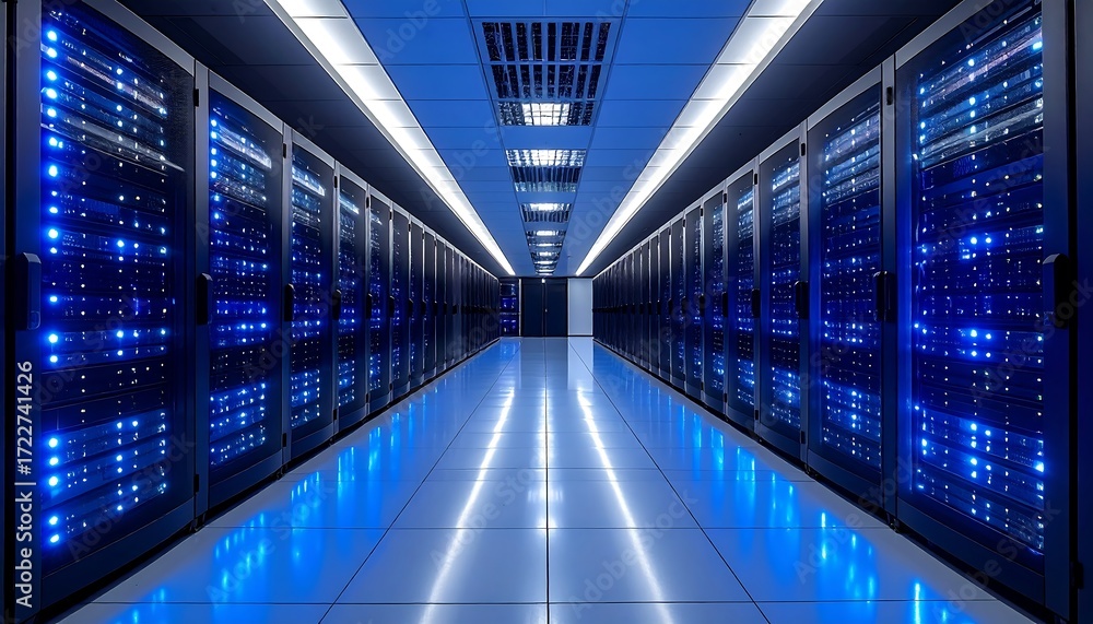 Obraz premium Server room interior (2)