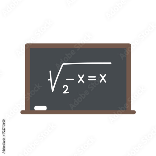 Chalkboard displaying a complex mathematical equation. Ideal for educational materials, social media posts, blog articles, and website banners.