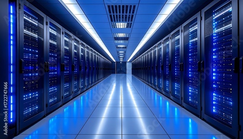 Server Room Interior Perspective