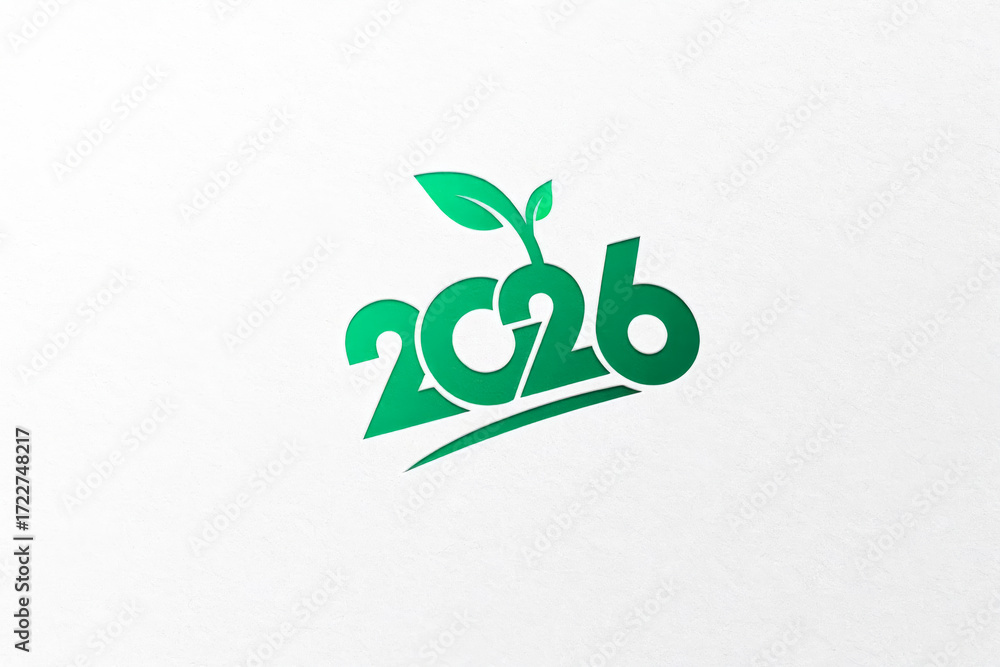 Fototapeta premium The year is 2026 and it is green
