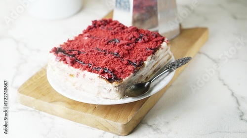 red velvet cakes in white plate
