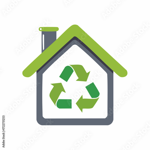 Concept of sustainable living A green home promoting eco-friendly practices and waste reduction for a healthier planet and future generations