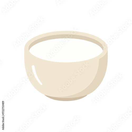 Creamy substance in a ceramic bowl, suitable for food blogs, recipe designs, and kitchenrelated content. Perfect for culinary marketing materials.