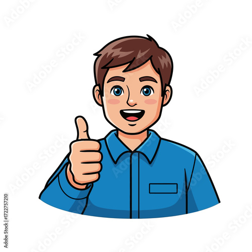 positive feedback a mans approving thumbs up, isolated on transparent background