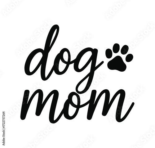 Dog Mom Paw Print Design