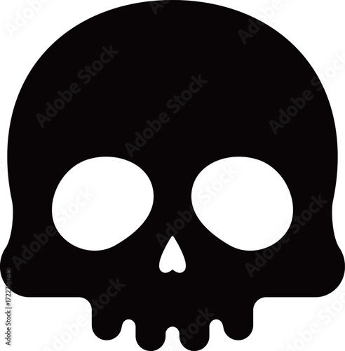 ドクロのアイコン　モノトーン