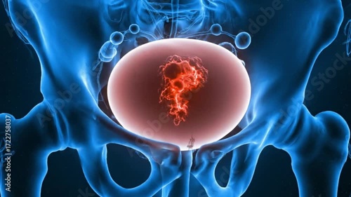 Bladder Infection Painful Cancer Anatomy Visualization Medical Bladder Cancer Cells Human Body Illustration Health