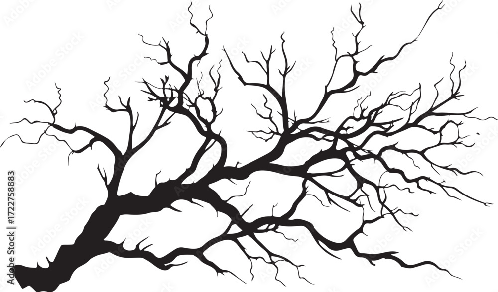 Naklejka premium Leafless Tree Silhouette Pack