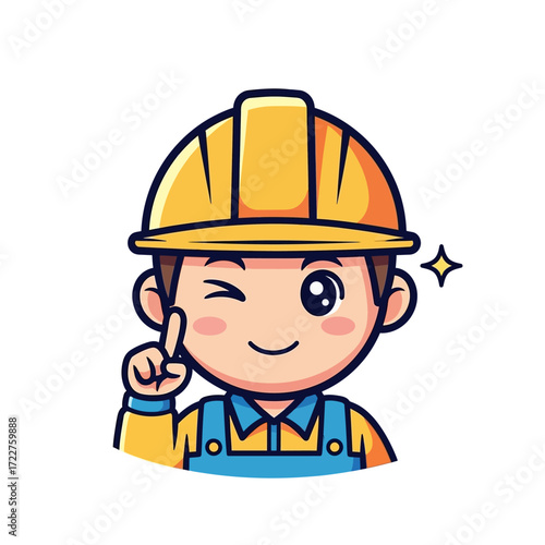 the little engineers big idea a brainstorming cartoon, isolated on transparent background