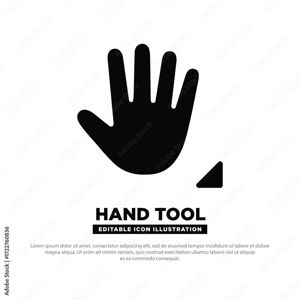Fototapeta premium Hand tool icon vector design. tool for design. Design element. Hand tool silhouette. Design tool icon vector illustration