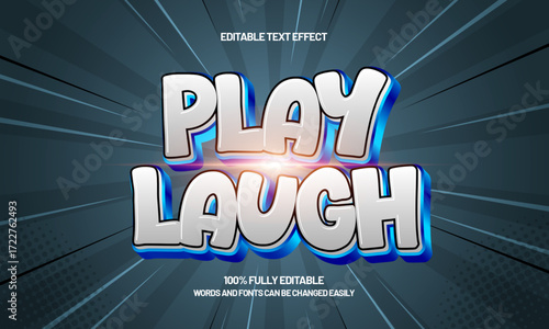 play laugh editable text effect for kids