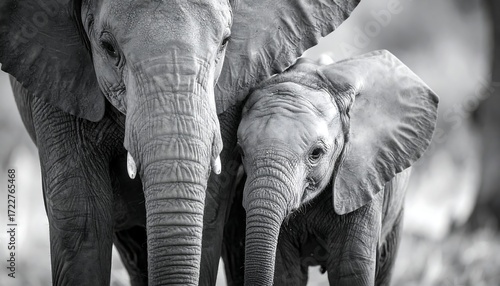 Close-up of elephants