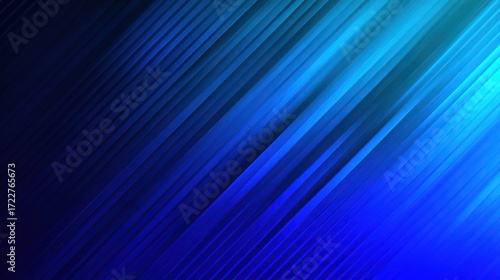 Abstract background with diagonal lines transitioning from deep blue to bright cyan