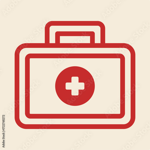 Medical case symbol artwork trendy useful vector Illustration design charming colorful background