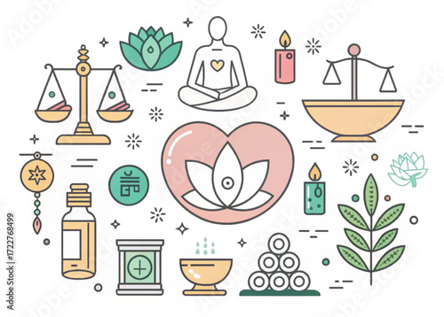 spa icons set