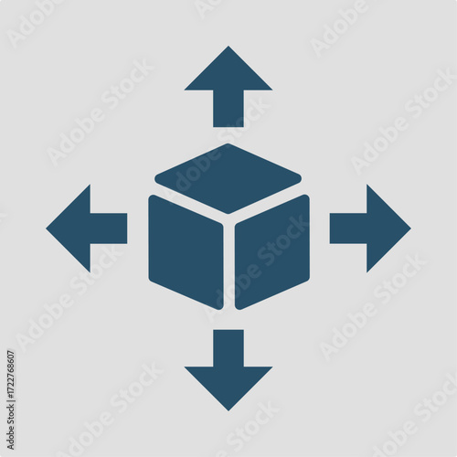 Cube arrows symbol artwork trendy useful vector Illustration design good colorful background