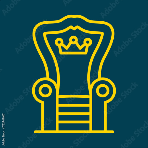 Throne trendy artwork design useful creative Illustration beautiful colorful background