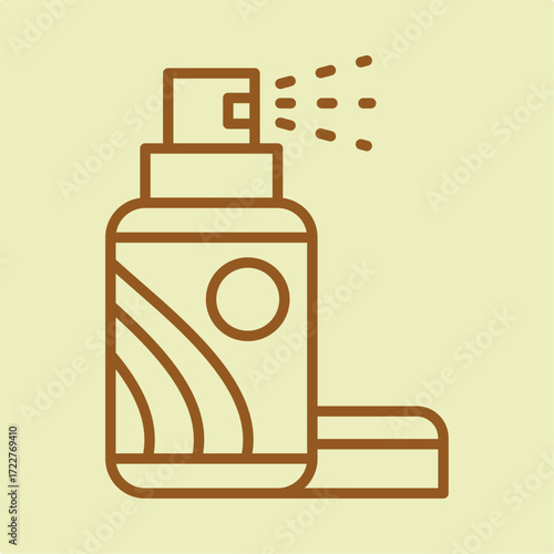 Hairspray trendy artwork design useful creative Illustration lovely colorful background