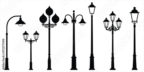 vector illustration of a silhouette of a fence