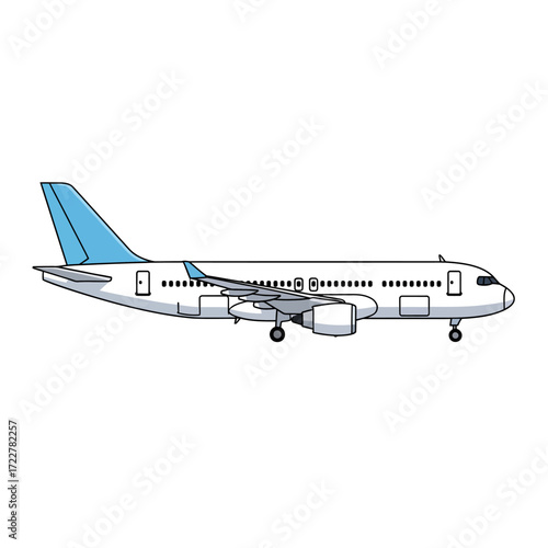 Passenger Airplane Vector – Flat Public Air Transport Illustration