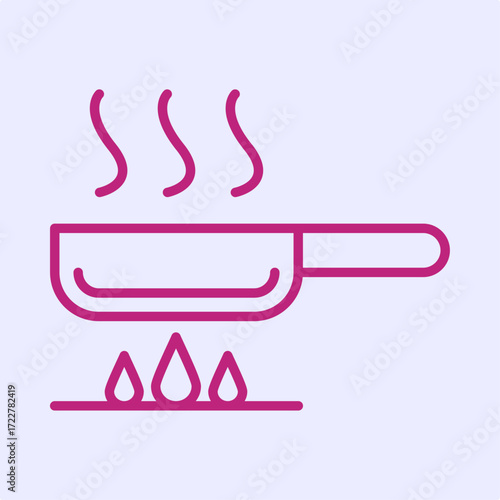 Frying pan trendy artwork design useful creative Illustration handsome colorful background