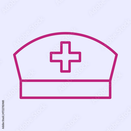 Nurse cap trendy artwork design useful creative Illustration handsome colorful background