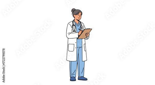 Dedicated medical professional taking detailed notes on patient information for comprehensive healthcare delivery