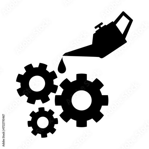 Grease oil icon, Gear oil icon. Flat vector illustration design isolated on white background.